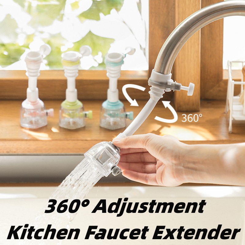 Home Bathroom Water Filter - 360° Adjustment Kitchen Faucet Extender Dual