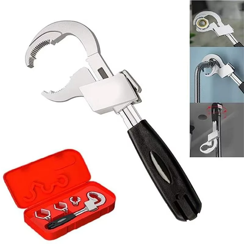Home Bathroom Plumbing - Universal Adjustable Sink bathroom Wrench multipurpose