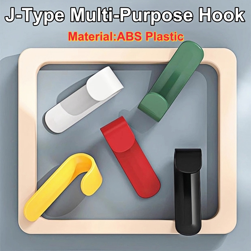 Home Essentials Bathroom Organizer - 6/12/18pcs J-Type Plastic Wall Organizer Hooks