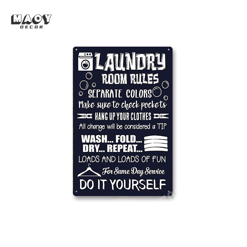 Slogan Metal Tin Sign Laundry  - Home Bathroom Sign review and price