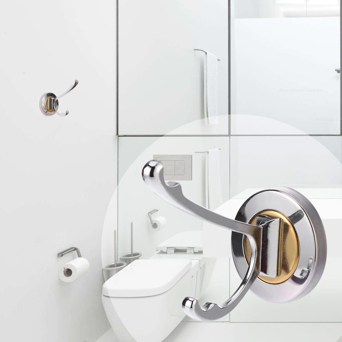 Modern Silver Metal Wall Mount - Home Bathroom Towels review and price