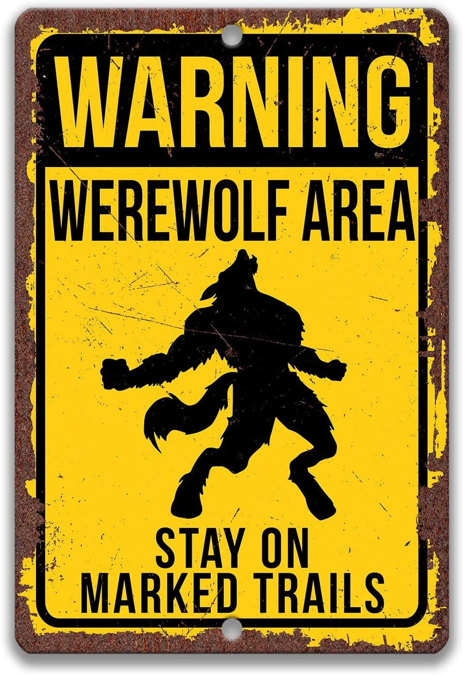 Werewolf Sign, Howling Metal T - Home Bathroom Sign review and price