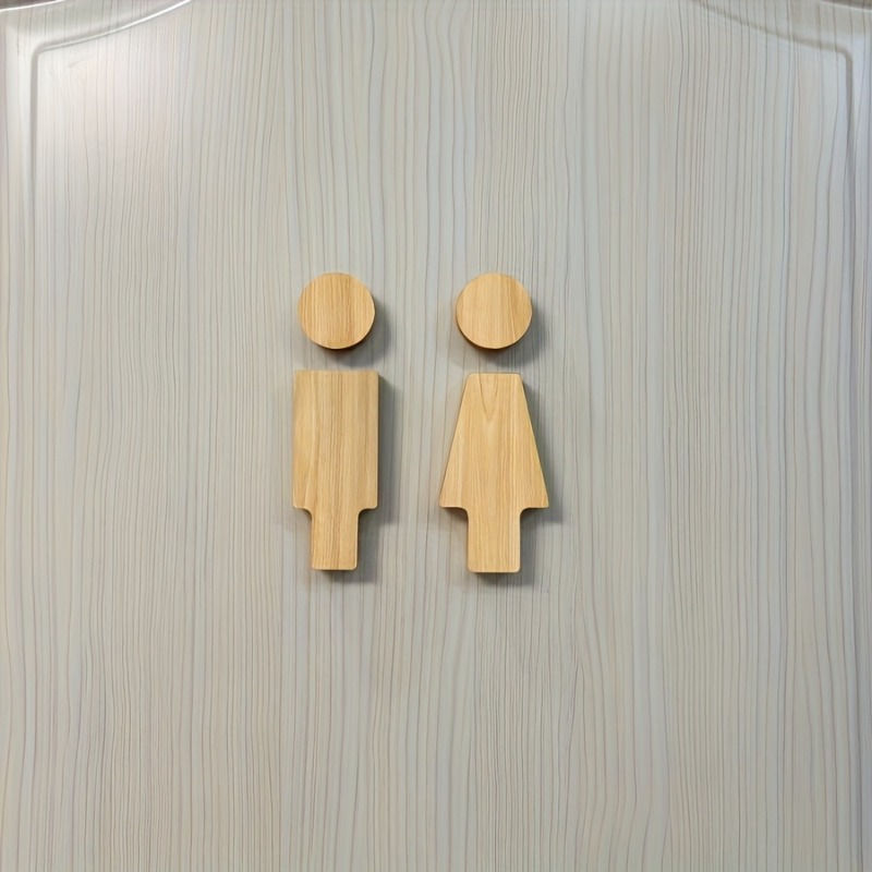 2PCS Wooden Bathroom Sign for  - Home Bathroom Sign review and price