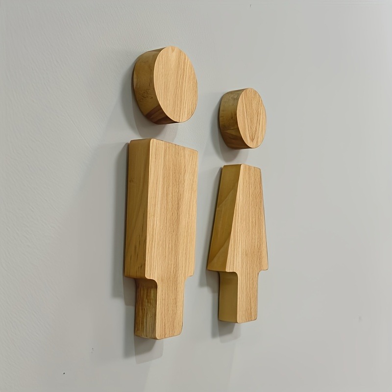 2PCS Wooden Bathroom Sign for  - Home Bathroom Sign review and price
