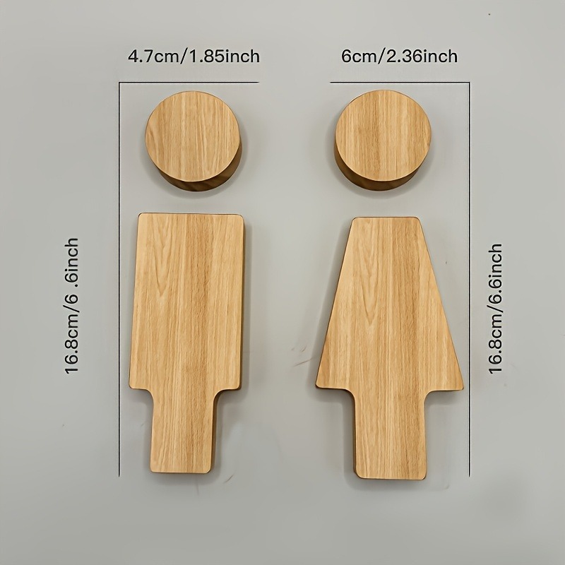 2PCS Wooden Bathroom Sign for  - Home Bathroom Sign review and price