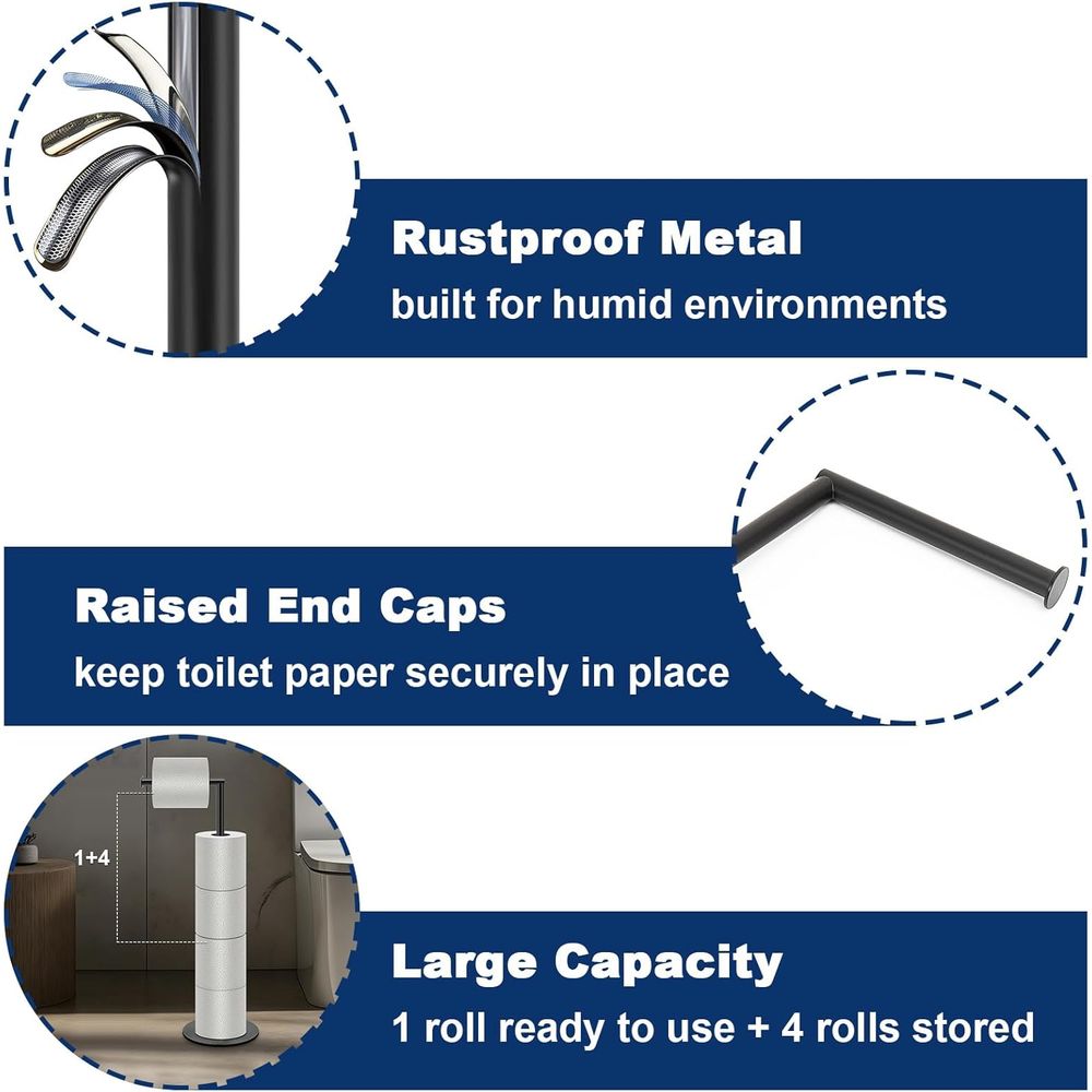 Toilet Paper Holder Stand with - Toilet Paper Holder review and price