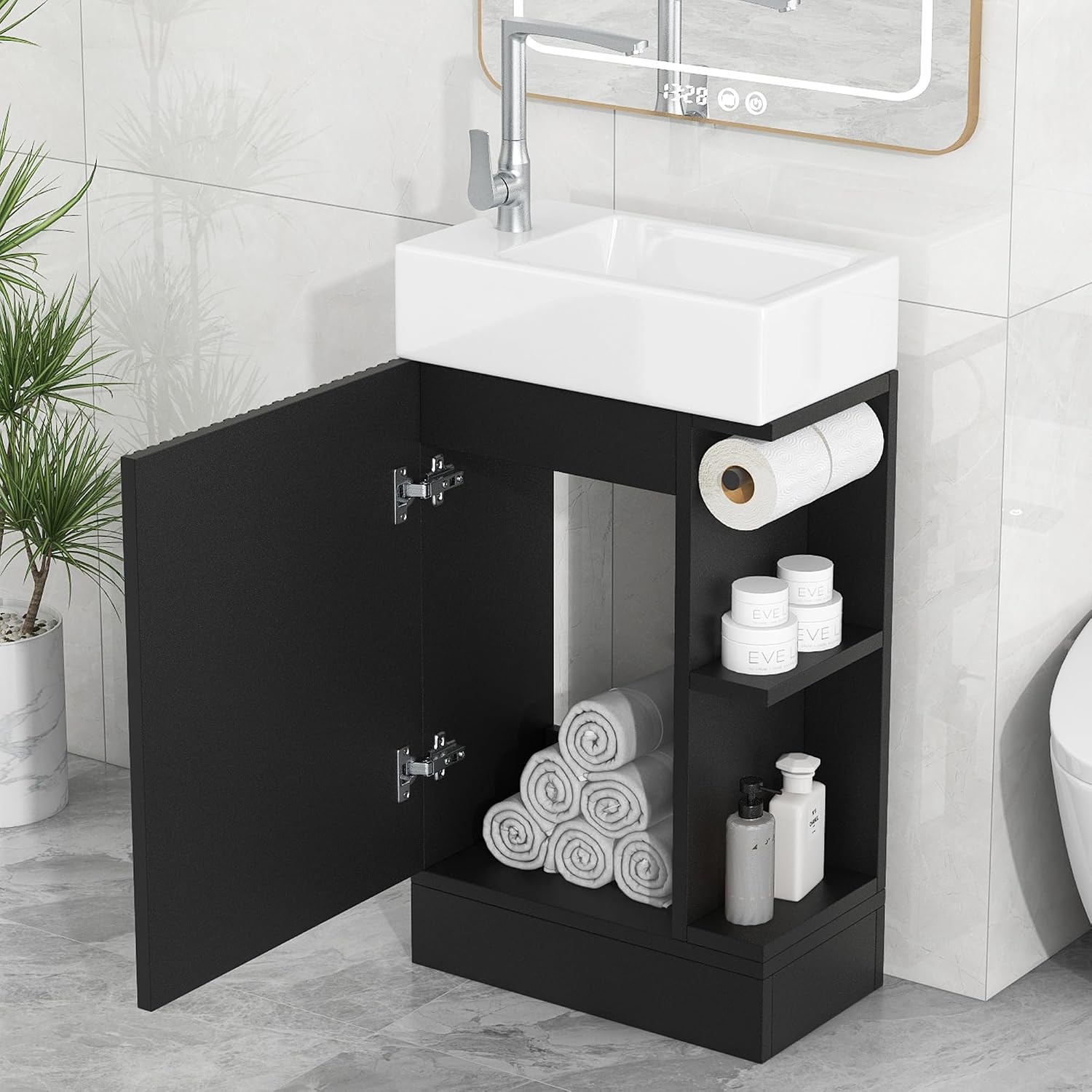 18 Inch Modern Bathroom Vanity - Toilet Paper Holder review and price