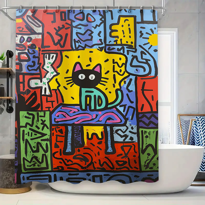 Bright Graffiti Abstract Cat S - Home Bathroom Remodel review and price