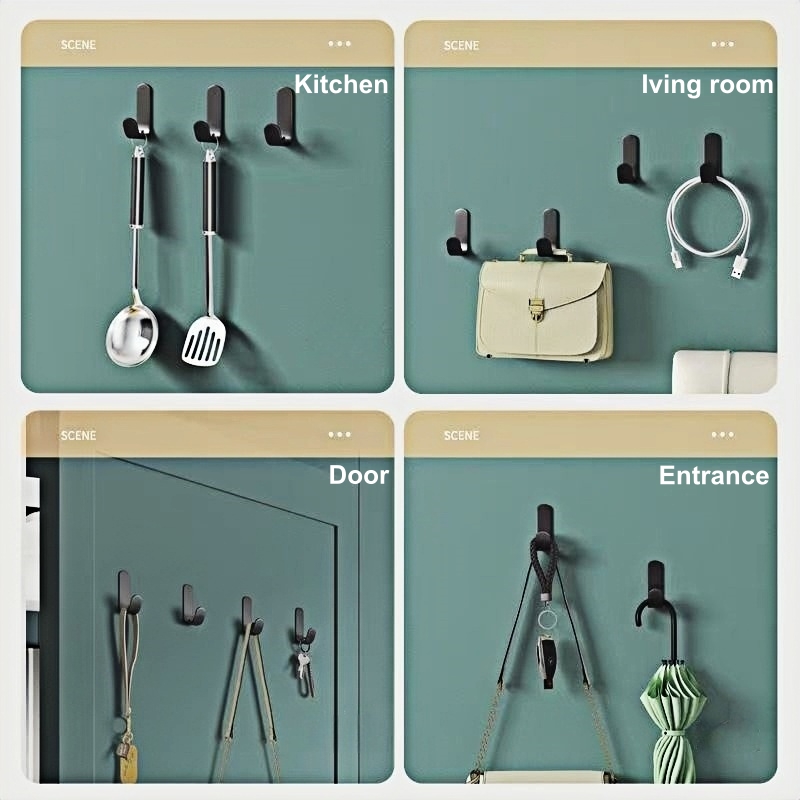 6/12/18pcs J-Type Plastic Wall - Home Essentials Bathroom Organizer review and price