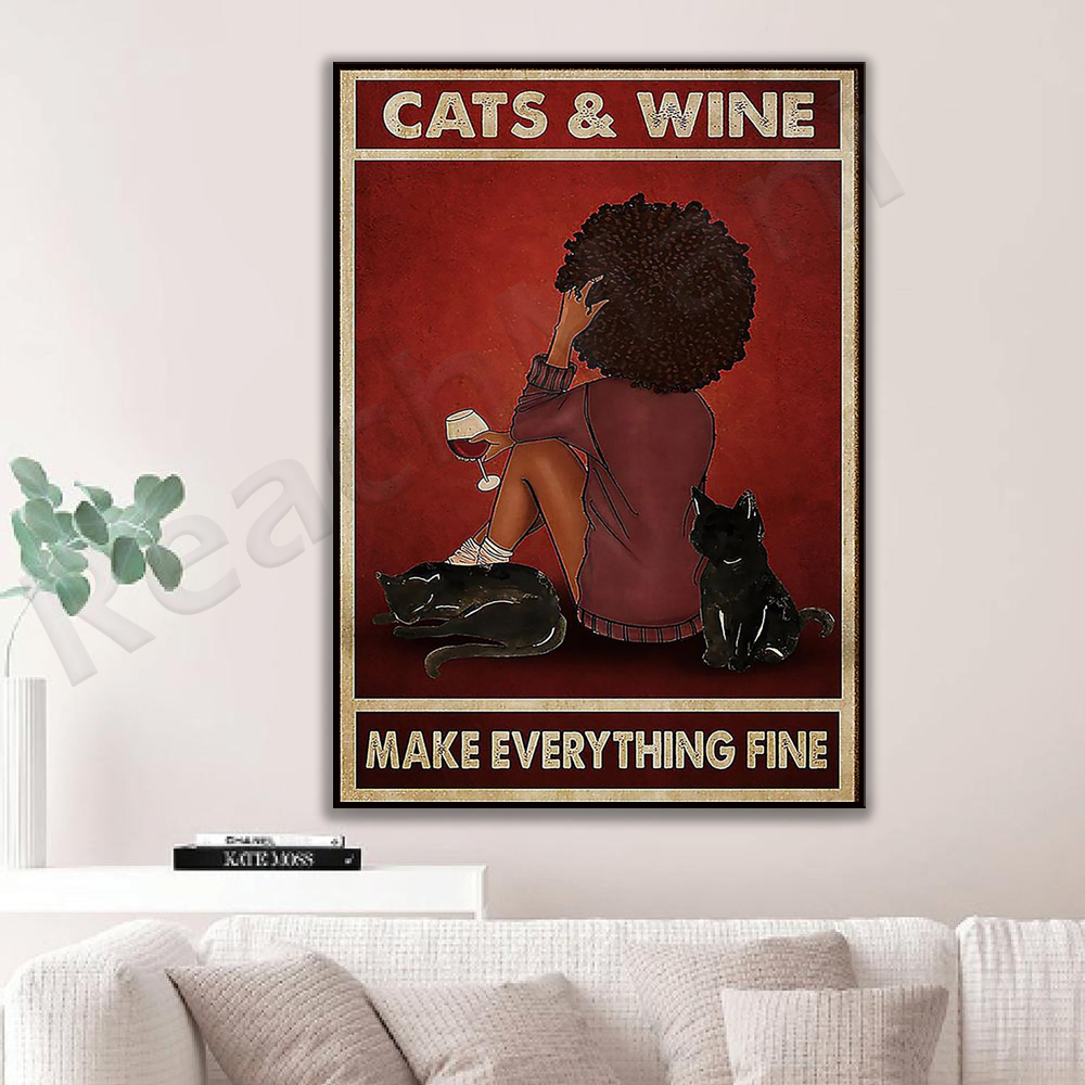 African girl cats and wine mak - Home Goods Bathroom Mirrors review and price