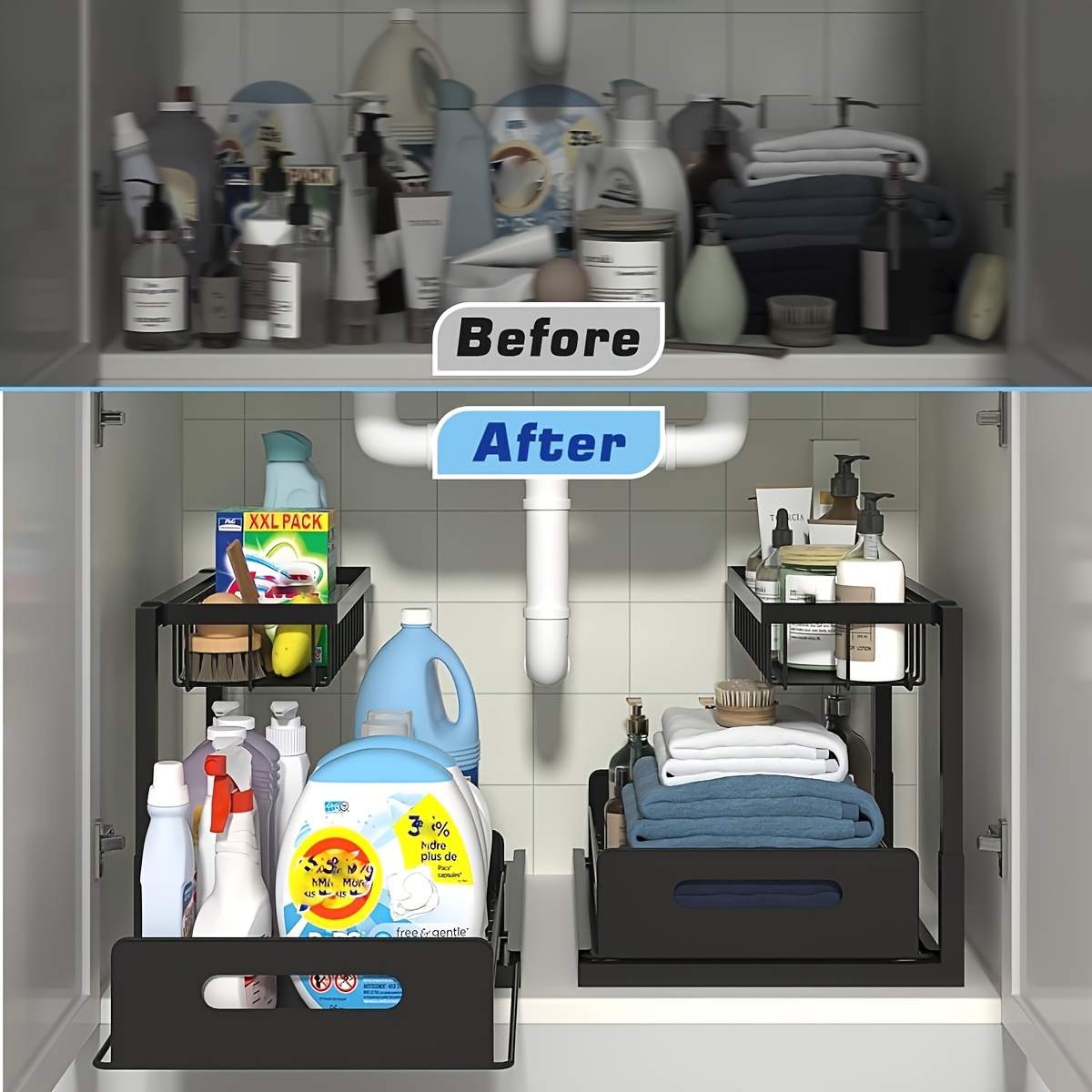 Under Sink Kitchen Storage Rac - Home Essentials Bathroom Cabinet review and price