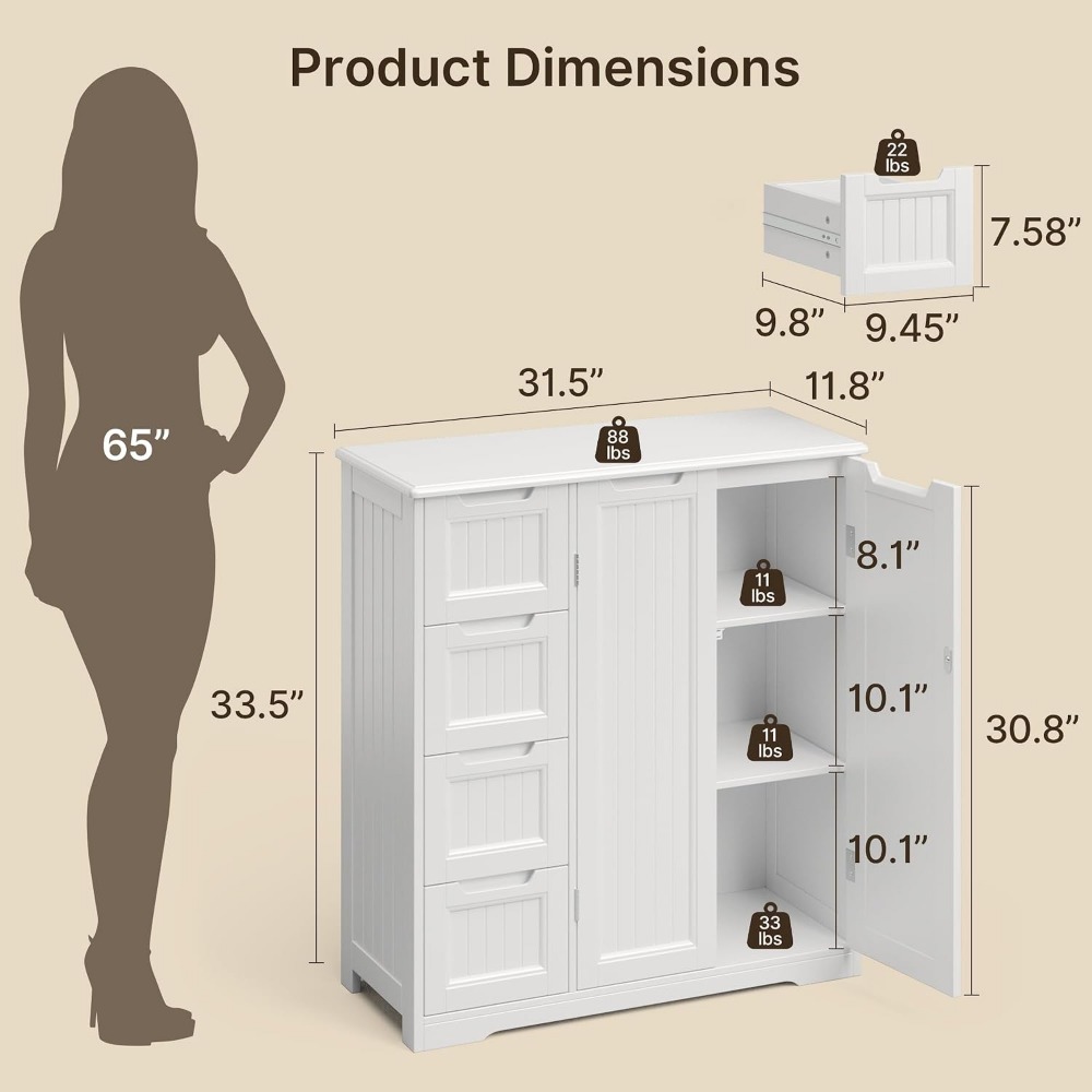 Bathroom Storage Cabinet with  - Home Essentials Bathroom Cabinet review and price