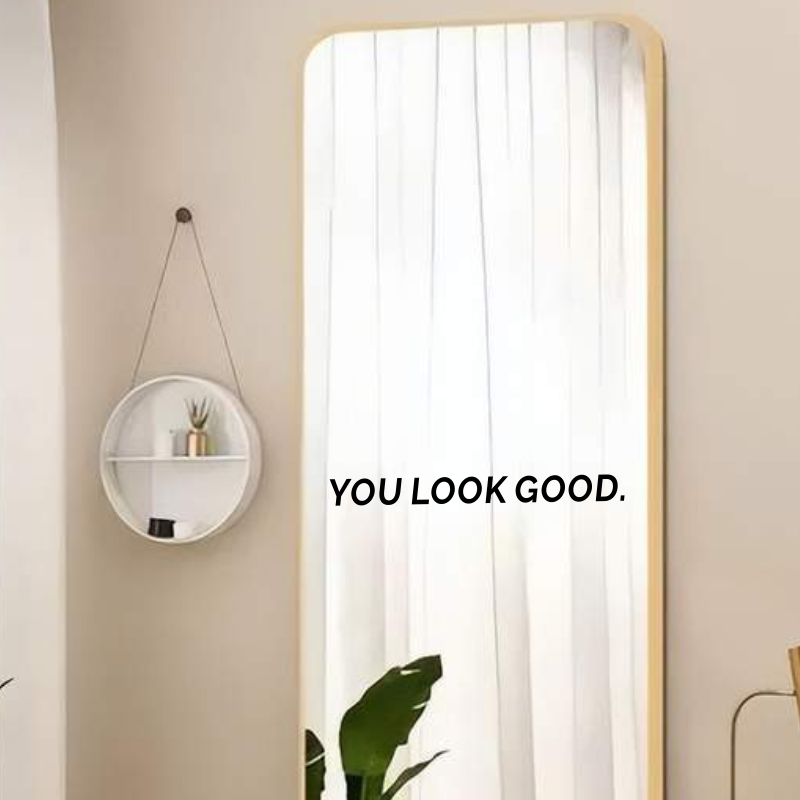 You Look Good Mirror Wall Stic - Home Goods Bathroom Mirrors review and price