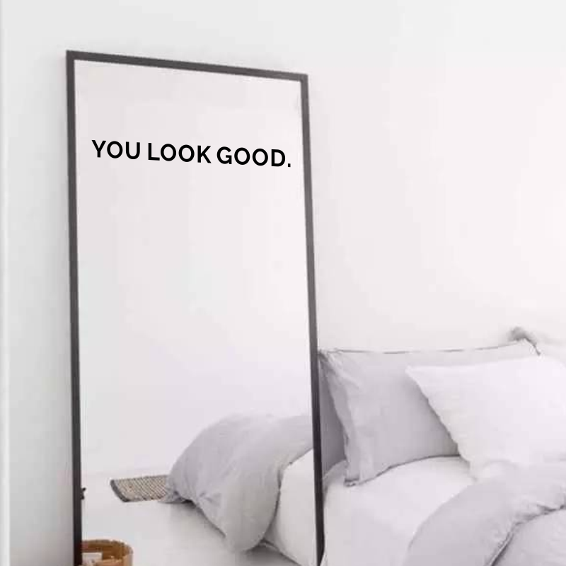 You Look Good Mirror Wall Stic - Home Goods Bathroom Mirrors review and price