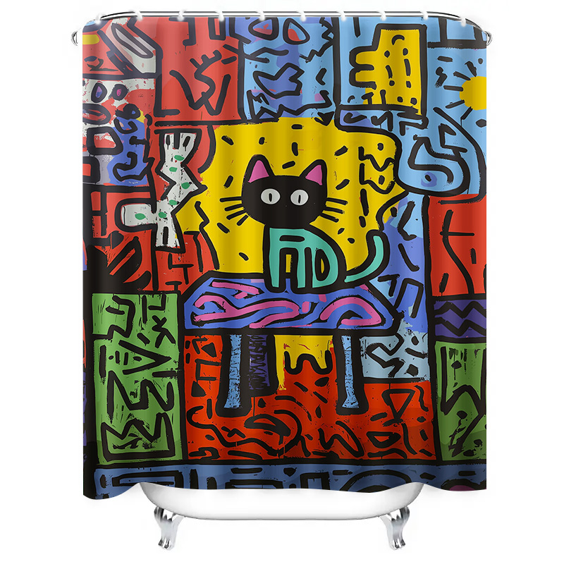 Brightly Colored Graffiti Show - Home Bathroom Remodel review and price