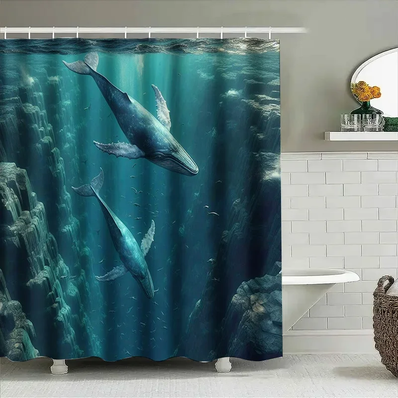 3D Printed Whale Shower Curtai - Home Bathroom Remodel review and price