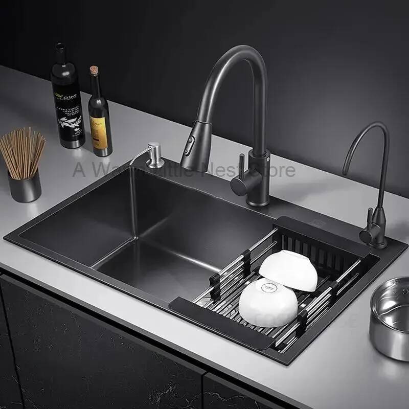Black Nano Kitchen Sinks Bathr - Home One Bathroom Accessories review and price